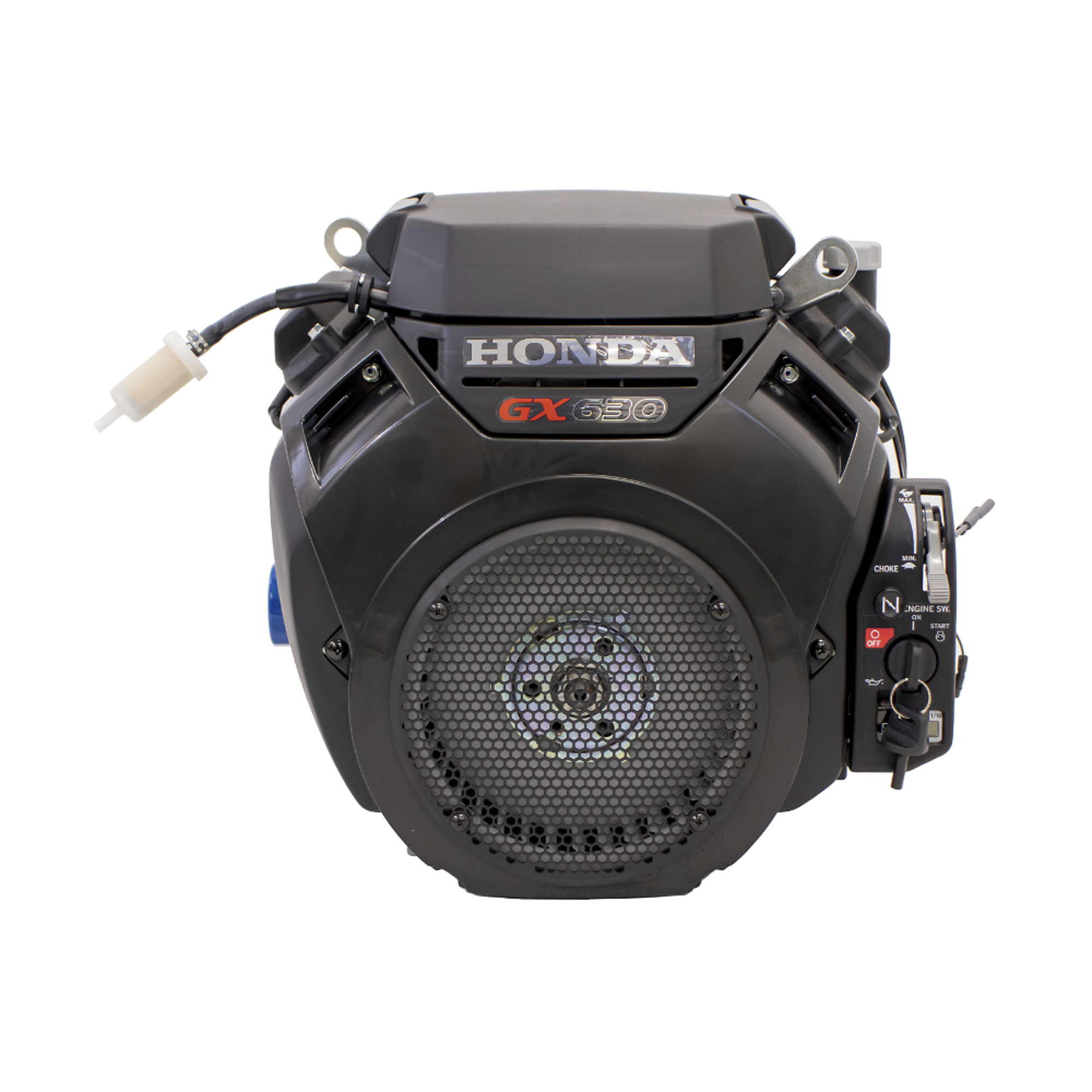 Honda OHV V-Twin Engine — 688cc, 1in. x 2.9in., Electric Start, Horizontal, Black, Model# GX630RHXQZB2-BLK